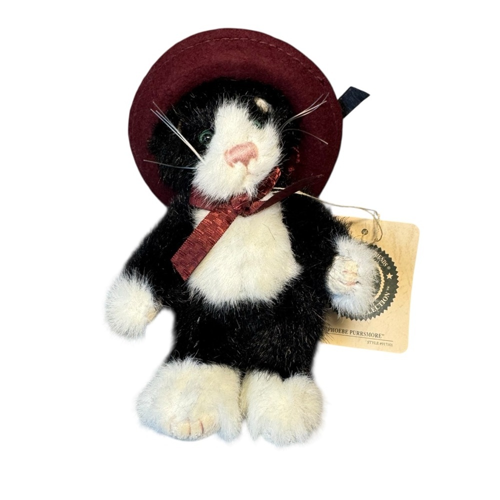 NWT New Vintage 1990 Boyds Bear Phoebe Purrsmore Kitty Cat